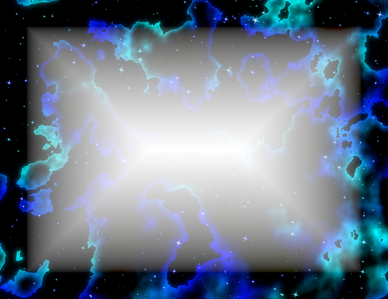Pretty Blue Space Cloud Digital Stationary - Landscape