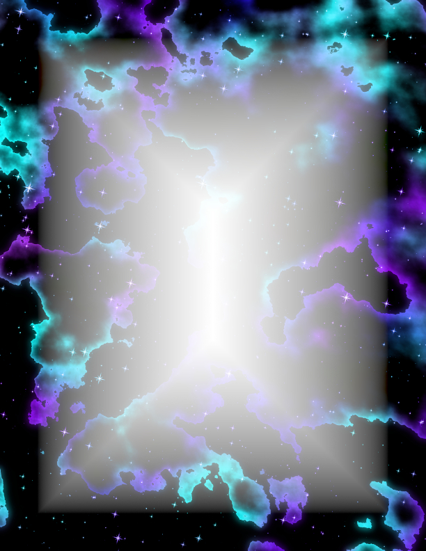 Pretty Space Cloud Digital Stationary - Portrait